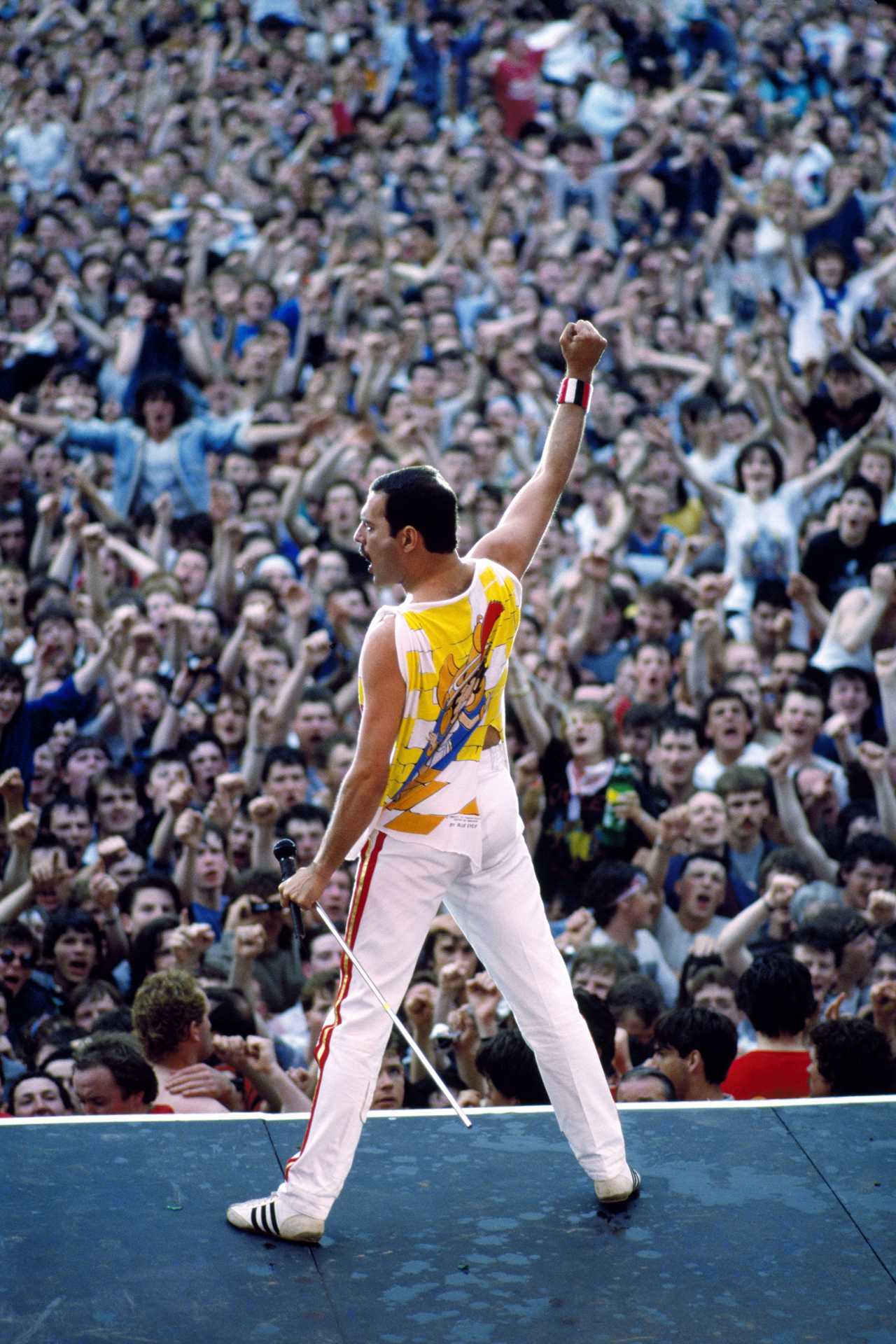 Freddie Mercury flexing