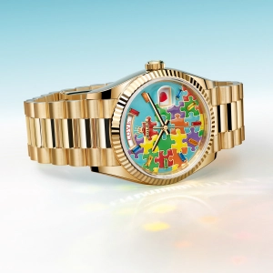 Rolex Oyster Perpetual Day-Date 36 'Jigsaw' emoji watch